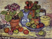 Prendergast, Maurice Brazil - Cinerarias and Fruit